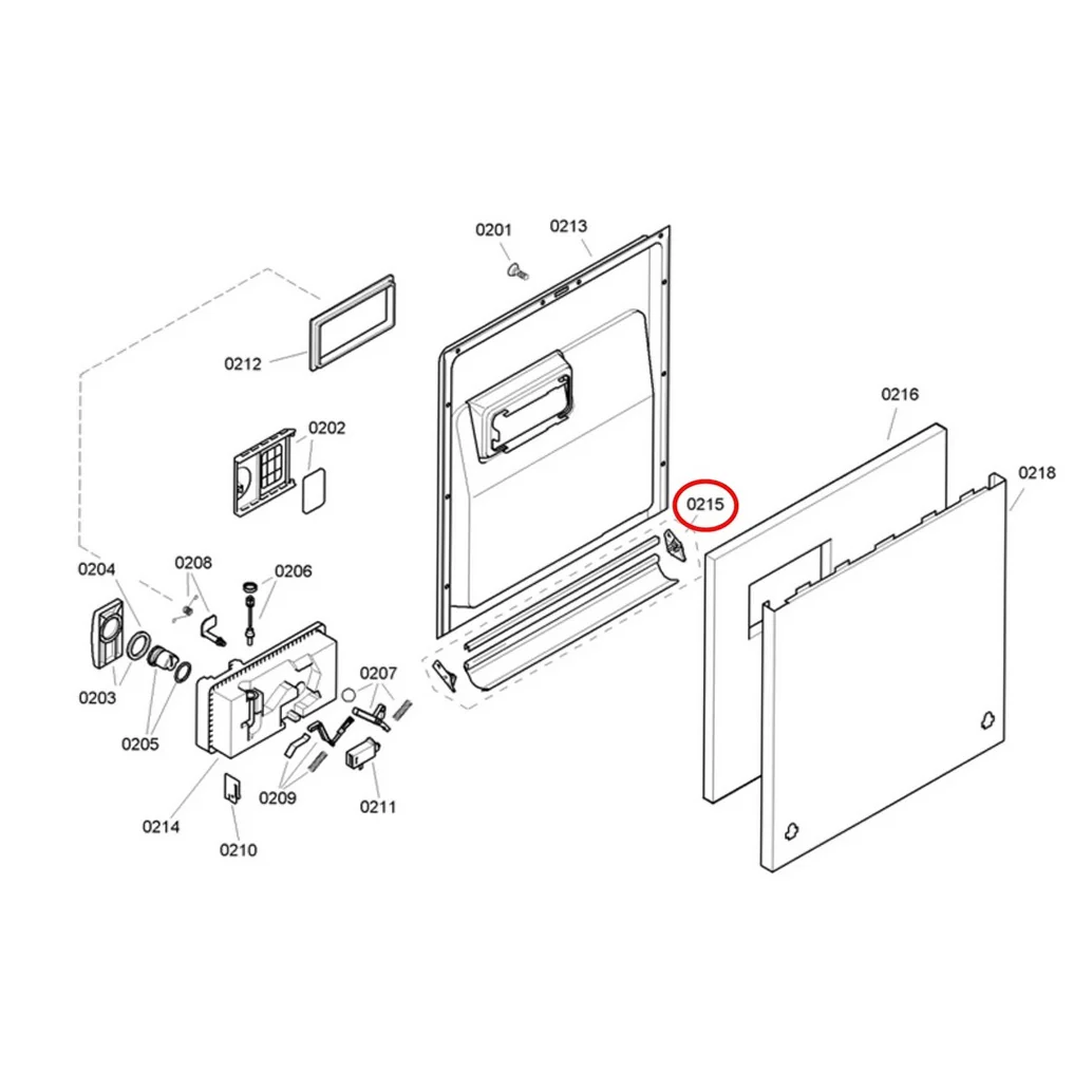 Bosch Dishwasher Lower Door Seal - 00298534, Replaces: 298534