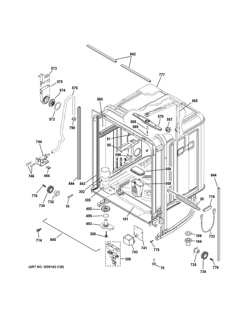 GE Dishwasher Float - WG04F00449