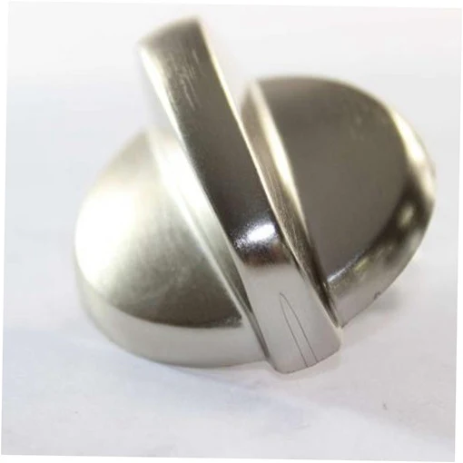 GE Range /Oven Burner Control Knob (Stainless) - WB03K10305, Replaces: WB03K10208