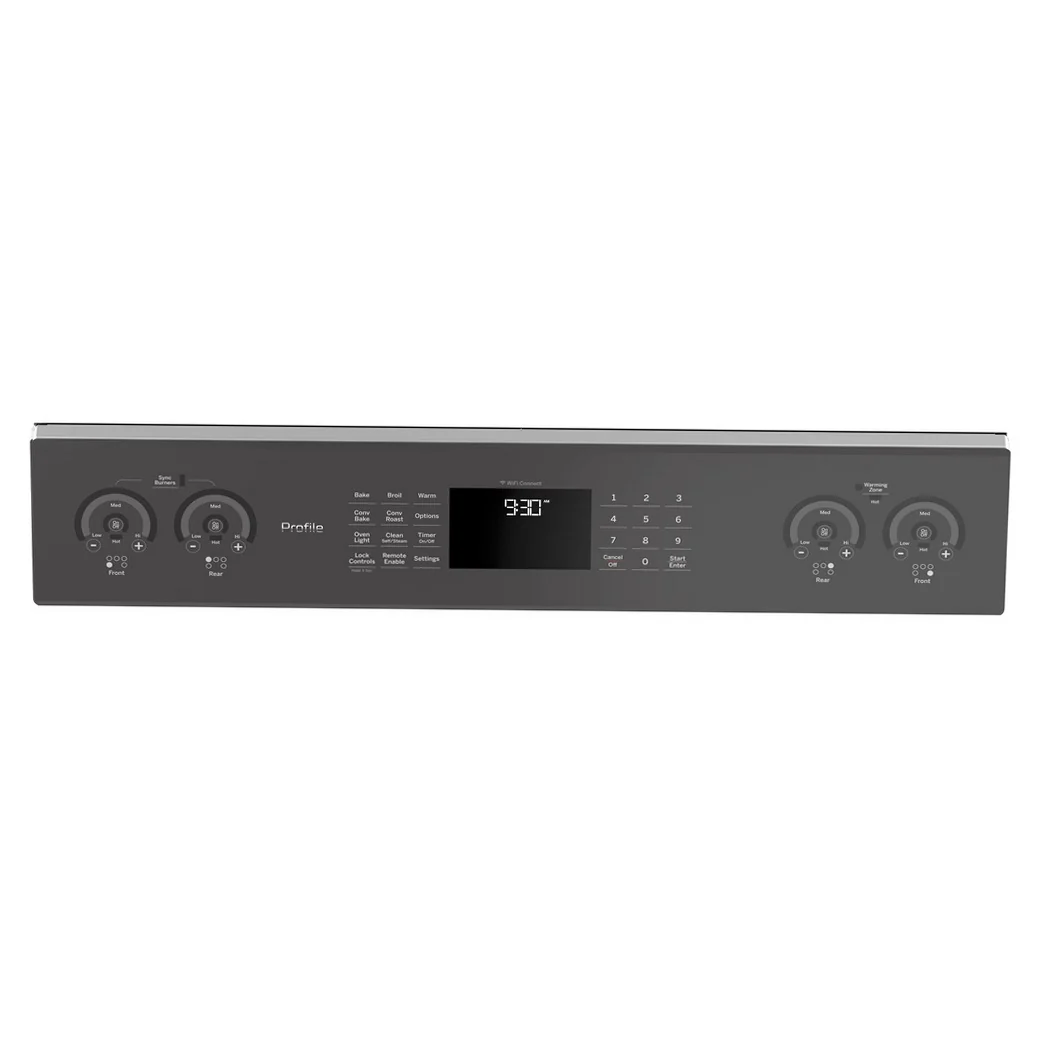 GE Range /Oven Control Panel with Overlay - WB27X33633, Replaces: WB27X29191