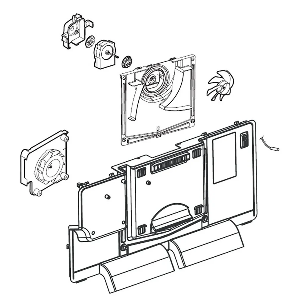 LG Refrigerator Fan & Grille Assembly - AEB73764519, Replaces: AEB73764513