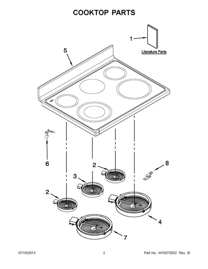 Whirlpool Range /Oven Dual Radiant Surface Element - WPW10204680, Replaces: W10204680 - Image 2