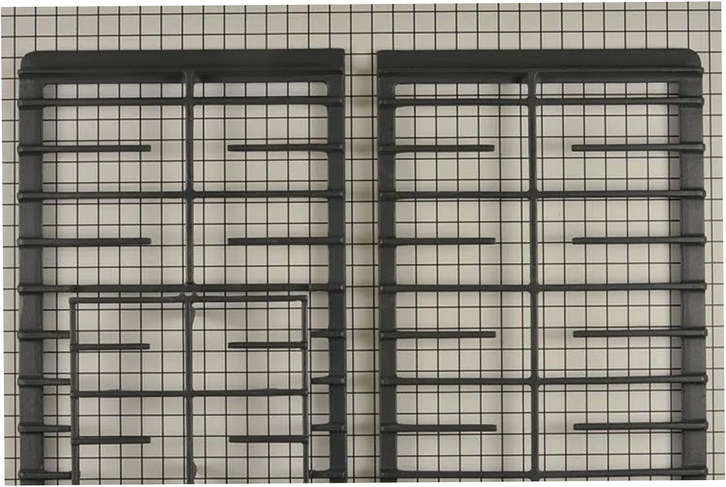 Whirlpool Range /Oven Grate Kit (Black) - W10338795, Replaces: 9763508CB