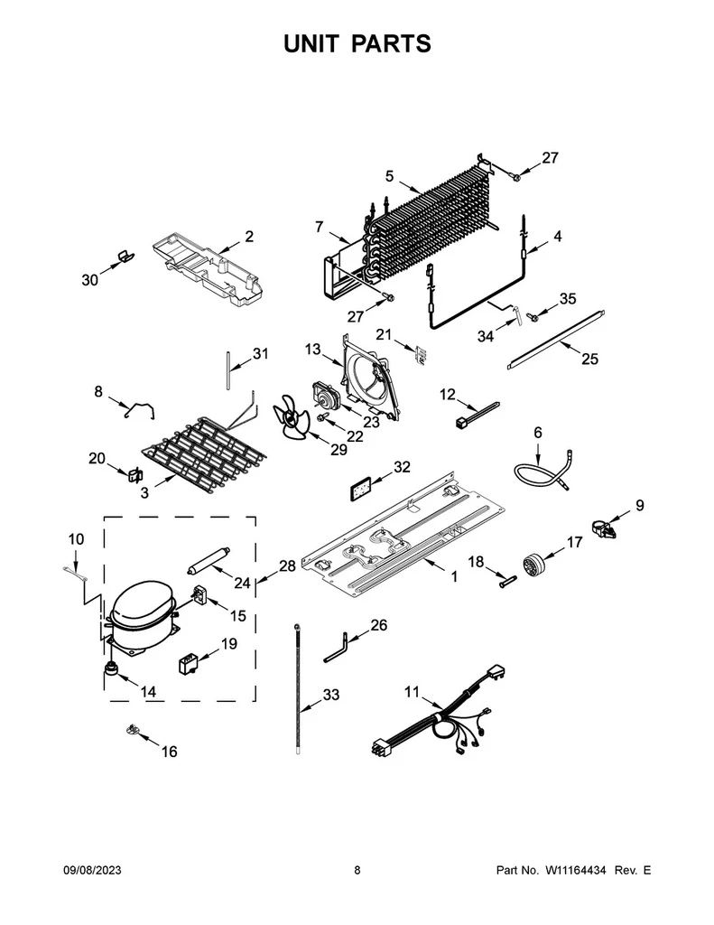 Whirlpool Refrigerator Run Capacitor - WPW10662129, Replaces: 945508