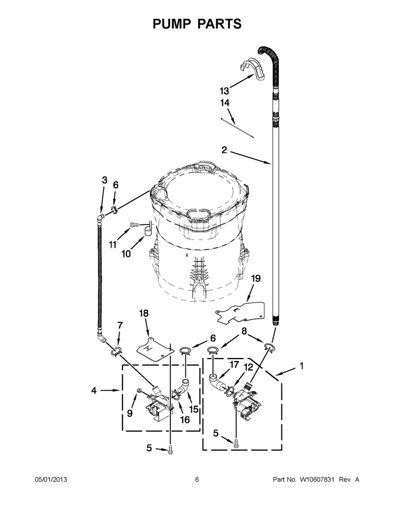 Whirlpool Washer Drain Pump Assembly - WPW10403802, Replaces: W10403802 - Image 2